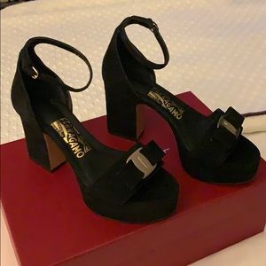 Authentic Suede Ferragamo 🖤 one of a kind